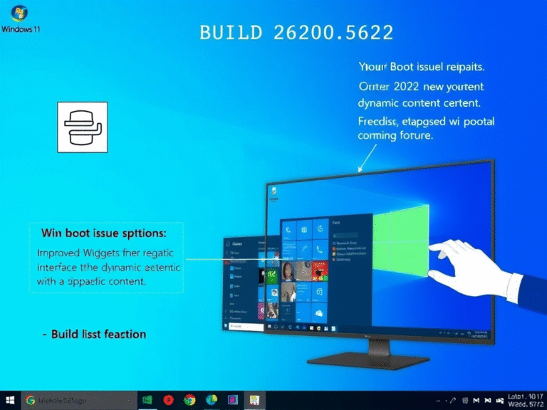 Windows 11 Build 26200.5622: Boot Fixes, Widgets Enhancements, and More
