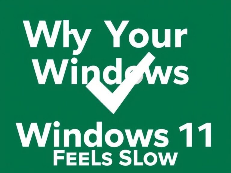 Why Your Windows 11 Feels Slow (And How to Fix It)